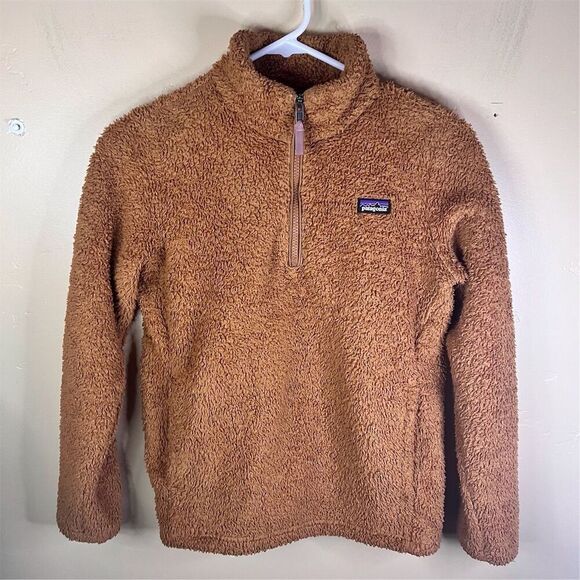 Patagonia‎ Women's Junior XL (14) Los Gatos 1/4-Zip Fleece Jacket Brown Gorpcore - Picture 1 of 5